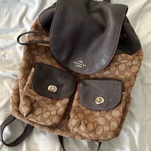 Coach Brown and Black Billie Backpack